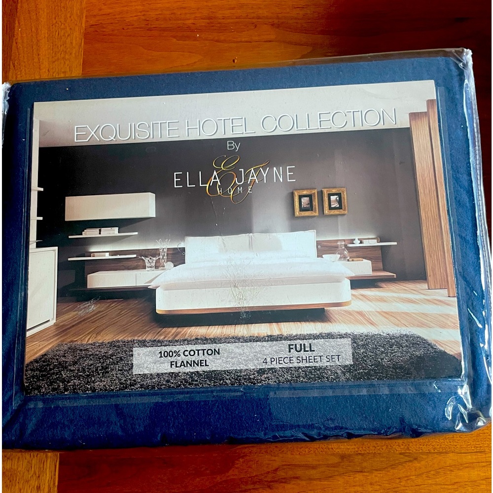 FULL SIZE HOTEL COLLECTION,
By ELLA AYNE FLANNEL SHEETS- NWT